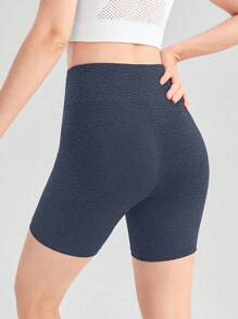 SHEIN กางเกงขาสั้นสปอร์ตรัดรูป สำหรับวัยรุ่นหญิง สำหรับการวิ่ง, ฟิตเนส, ปั่นจักรยาน, โยคะ, การเดินป่า, ออกกำลังกาย - แห้งเร็ว, สไตล์ทันสมัย, หลากหลาย, สีเทาคลาสสิก - สีเทาอ่อน - ดู 2