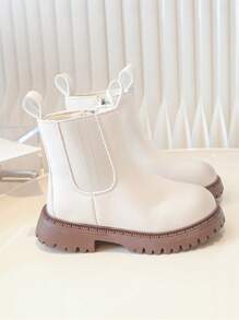 Botas Infantis Femininas, Novo Estilo Britânico de Outono/Inverno Botas Curtas de Borboleta, Botas de Princesa