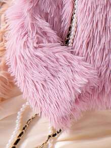 年轻女孩米色蓬松休闲夹克和独特的母子同款上衣（2 件单独出售） - 藕粉色 - 查看 6