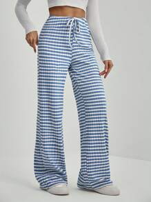 SHEIN Tall Women's Striped & Printed Casual Holiday Style Long Pants