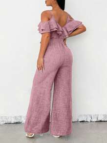 Chiquease 女士纯色宽松休闲连体裤