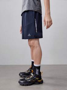 SHEIN Baju Olahraga Tween Boys - Navy Blue - View 1