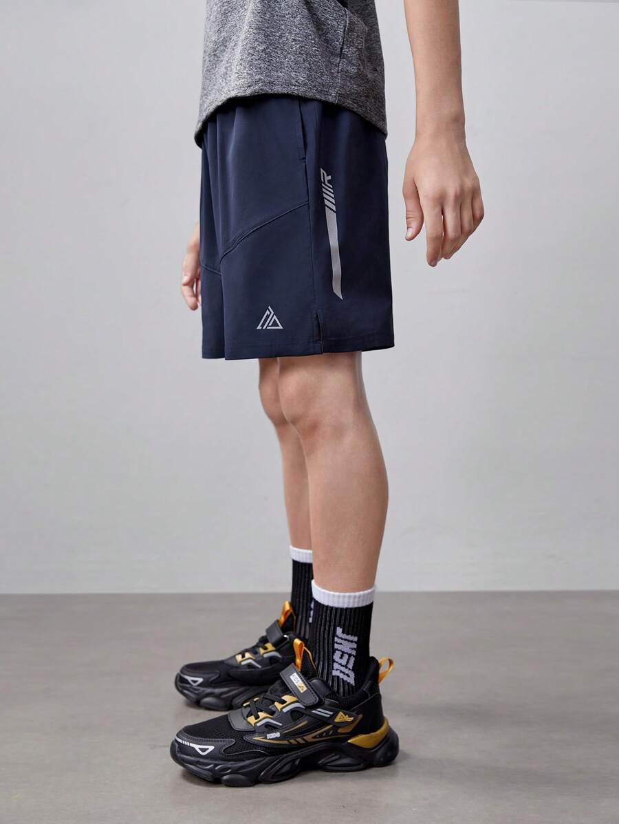SHEIN Baju Olahraga Tween Boys - Navy Blue - View 1