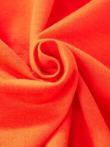 SHEIN Tween Girl Rhinestone Butterfly Graphic Pocket Sweatshirt - Orange - View 4