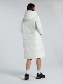 LYSMO Women's Casual Long Hooded Feathers& Down Coat, Winter