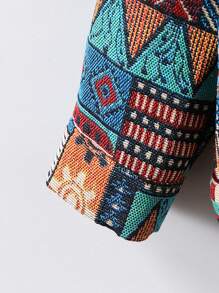 SHEIN Explorewe 1pc Young Boy Casual  Patterned Jacket, Suitable For Daily Wear And Keeping Warm In Autumn/Winter - Multicolor - View 4