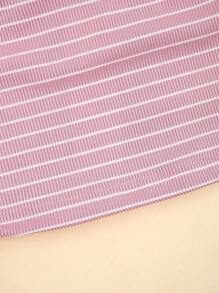 Girls' Striped Bow Decor Camisole - Pink - View 7