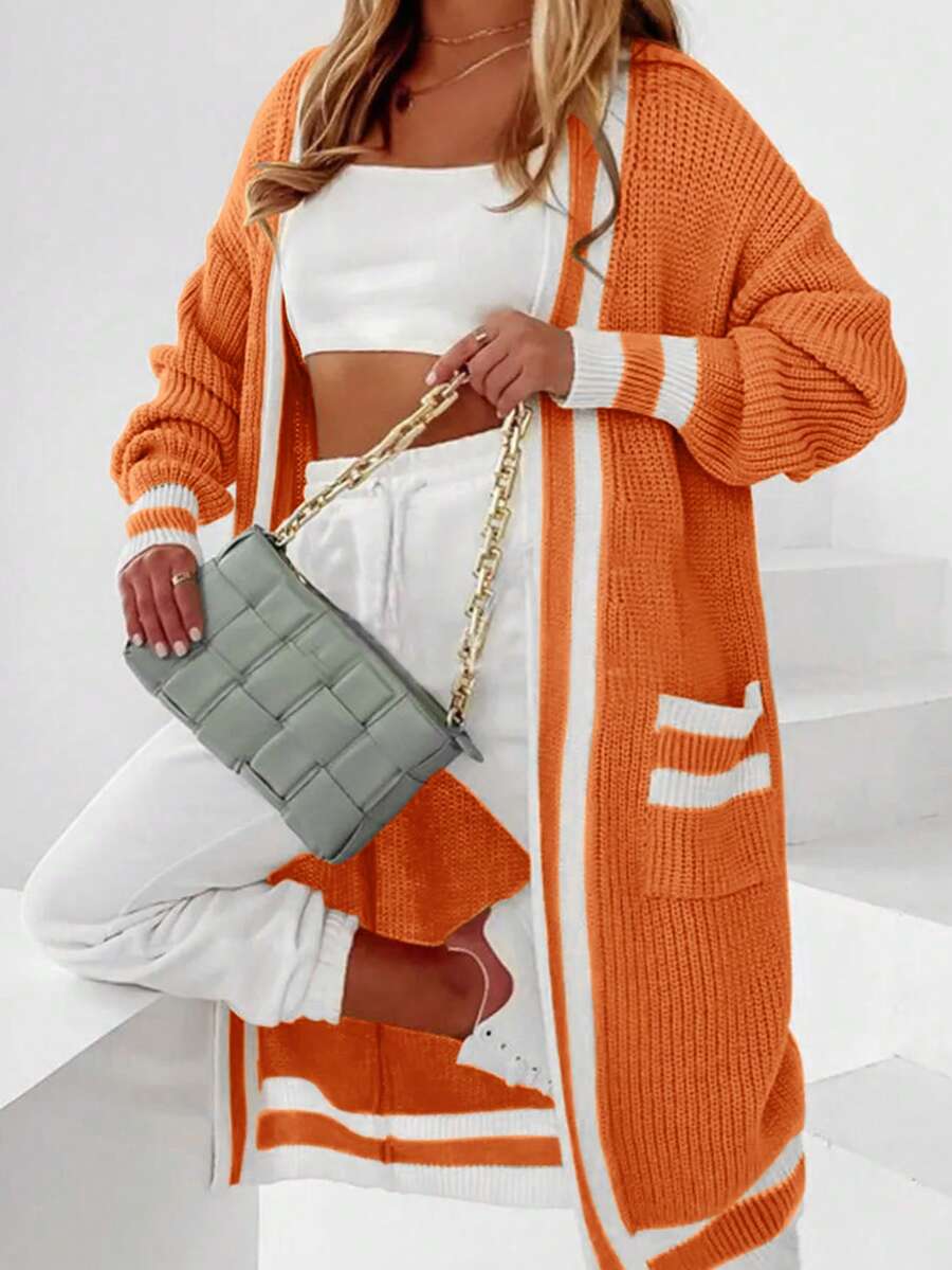 Áo len cardigan dệt kim cỡ lớn thường ngày cho nữ, cho mùa đông