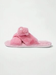 SHEIN X Care Bears Women's 3D Bear Rainbow & Cute Star Decor Plush Indoor Slippers, Gifts Spring Shoes Spring Break Easter
