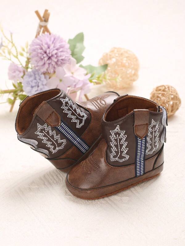 Nuevas botas suaves de invierno con suela de PU impresa para bebés de 0 a 1 año