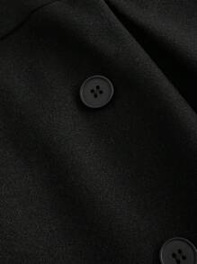 Flirla Plus Size Women's Fall & Winter Fluffy Collar Hooded Double-Breasted Knitted Coat