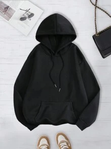 INAWLY Sudadera con capucha para mujer con cordón, sudadera casual de unicolor básico de manga larga, para graduación, maestros, regreso a la escuela en otoño - Multicolor - Ver 3