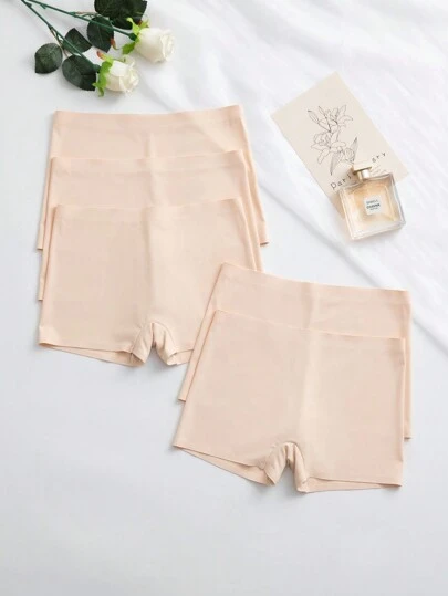 SHEIN 5 条装杏色无缝女式男童短裤