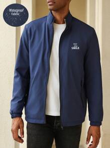 Manfinity Homme Chaqueta con cremallera informal de manga larga para hombre, otoño/invierno