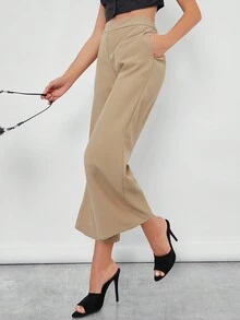 BizChic Pantalones con costura delantera - Caqui - Ver 3