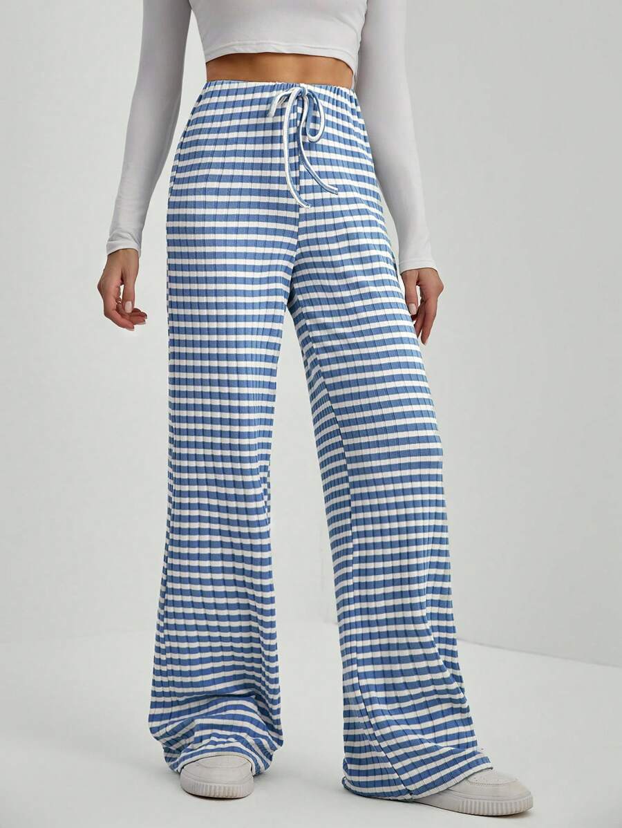 SHEIN Tall Women's Striped & Printed Casual Holiday Style Long Pants