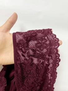 Plus Size Lace Sexy Halterneck Nightwear Set