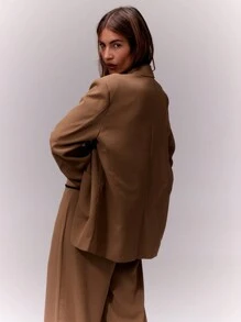 MUSERA Áo khoác blazer cổ bẻ cài một hàng khuy kiểu Old Money Work thanh lịch, trang trọng, thường ngày cho công sở, mùa hè, mùa xuân, kỳ nghỉ, tiệc tốt nghiệp, tiệc cưới, tiệc sinh nhật, kỳ nghỉ - Màu Xám nhạt - Xem 2