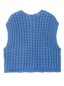 INAWLY Chaleco de punto casual de mujer con cuello en V, de una sola hilera de botones, bolsillos dobles y de metal para otoño/invierno