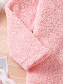 Teen Girl 2pcs Casual Simple Plaid Hooded Sweatshirt And Pants Two-Piece Set, Fall/Winter 2024