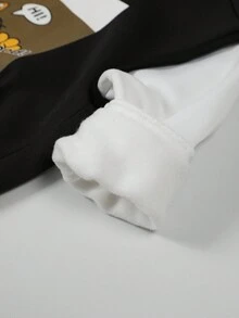 SHEIN Bộ 2 quần áo nỉ in hình động vật hoạt hình thoải mái, phong cách đa năng, mềm mại dày cho bé trai, thích hợp mặc hàng ngày, đi học, ngoài trời, thể thao, mùa thu đông, quần áo mùa thu - Nhiều màu - Xem 7