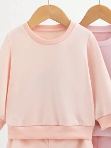 6 件套女宝宝加厚彩色休闲可爱运动衫套装秋冬 - 彩色 - 查看 3