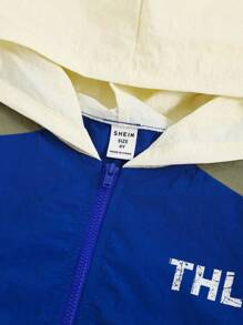 THE HAPPY LOOK Áo khoác gió thể thao ngoài trời in chữ màu cho bé trai, thu đông - Nhiều màu - Xem 6