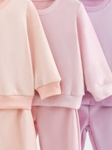 6 件套女宝宝加厚彩色休闲可爱运动衫套装秋冬 - 彩色 - 查看 4