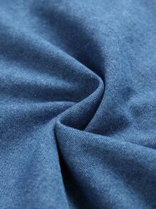 Manfinity Hypemode 男士春秋洗水牛仔休闲夹克 - 中等水洗藍 - 查看 4