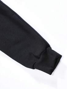 INAWLY Áo hoodie nữ màu đen in chữ cỡ lớn, tay dài, vai rớt, kiểu dáng thường ngày, thích hợp cho mùa thu/đông, áo tay dài, lễ tốt nghiệp, giáo viên, áo chui đầu mùa tựu trường. - màu đen - Xem 3