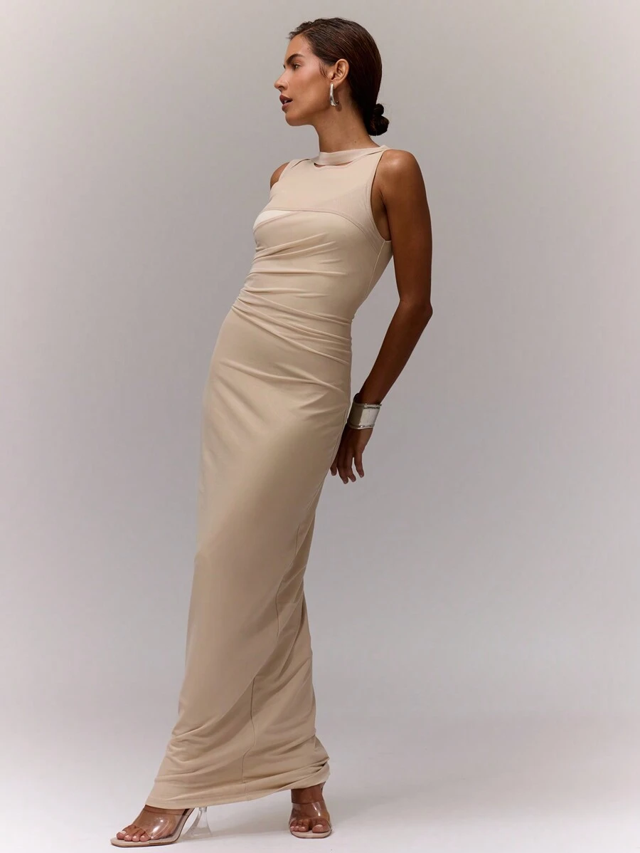 MUSERA 性感网纱长裙，优雅春夏度假派对薄纱