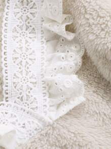 DAZY Flannel Ruffle Trim Loose Nightgown Pajama,Thermal Lined Fall,Winter - Grey - View 9