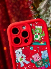 SHEIN X Care Bears Funda de teléfono móvil con estampado de dibujos animados en rojo - Edición Navideña REGALOS