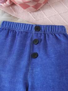 Conjunto de 3 piezas para niñas preadolescentes: Chaqueta reversible esponjosa y texturizada, Top de unicolor, Pantalones campana para uso casual y de oficina - Rosa - Ver 5