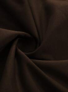 Manfinity Roghcode Celana Jogging Pria Kasual Motif Api dengan Tali Serut di Pinggang, Model Lurus Longgar - Coklat - View 5