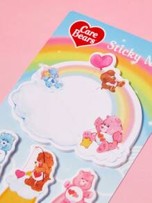 SHEIN X Care Bears 80 tờ giấy nhớ có thể tháo rời họa tiết gấu cầu vồng và hoạt hình, gấu Love-A-Lot, gấu Bedtime, gấu Tenderheart, quà tặng - Nhiều màu - Xem 3
