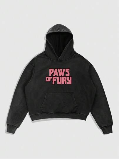 Vincenttrinidadart Sudadera con capucha informal para hombres con estampado de letra de dibujos animados y copo de nieve
