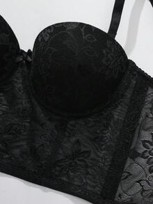 1 件女士 Simplistyle 可调节提升支撑防滑无缝胸罩 - 黑色 - 查看 4