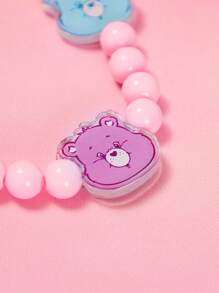 SHEIN X Care Bears Cute Handmade Beaded Pink Cartoon Mobile Phone Chain Mobile Phone Lanyard,5 Bears,Fits All Phone Cases,Valentine's Day - Multicolor - View 6
