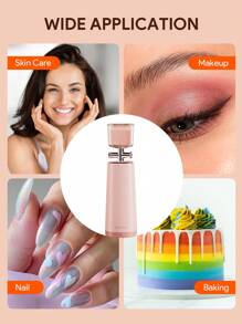 JMMO 面部喷雾，无线喷枪套装氧气面部喷雾 800mAh，便携式化妆喷枪，用于面部身体补水，护肤工具，美容和个人护理必备工具圣诞礼物，秋冬假期必备品露营度假必需品度假配件，露营用品 800mAh 电池容量 - 粉色 - 查看 6