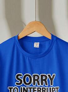 SHEIN Leap Crew Bộ 3 áo thun dài tay in chữ màu đơn giản cho bé trai tuổi mới lớn, Thu (9), Đông (2), Đen, Trắng - Xanh đậm - Xem 5