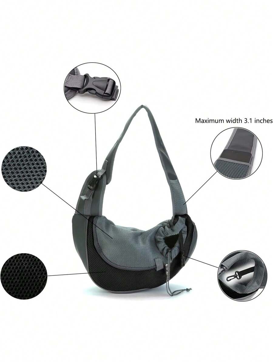 Pet Dog Backpack Sling Carrier Breathable Mesh Travel Safe Sling Bag