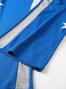 Manfinity Roghcode Herren Mode Streetwear Reißverschluss Kapuzenpullover Set - Blau - Übersicht 3