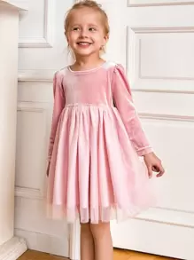 PrepCrw Vestido tejido de manga larga holgado con estilo académico de bloques de color para niñas jóvenes en otoño/invierno, de vuelta al colegio