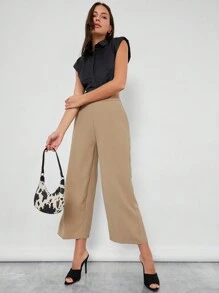 BizChic Pantalones con costura delantera - Caqui - Ver 1