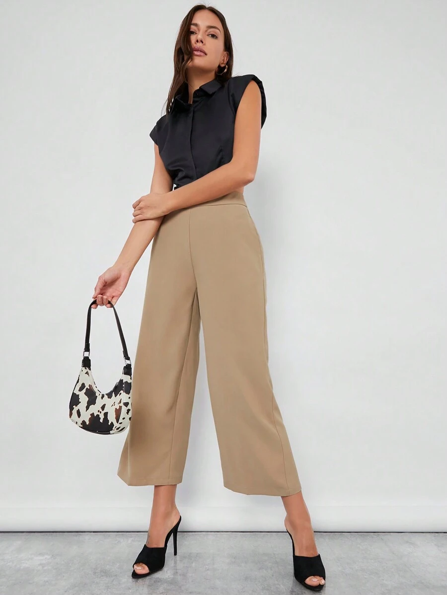 BizChic Pantalones con costura delantera - Caqui - Ver 1