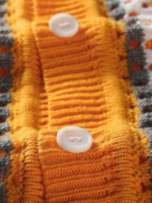 Chillumni Manfinity Hypemode Men's Men Beach Outfits Printed Single-Breasted Casual Knitted Top, Ideal For Vacation, Summer - Yellow - View 5