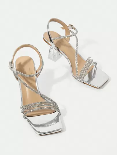 CUCCOO SZL 女士露趾高跟凉鞋，时尚透明高跟鞋，适合所有季节度假鞋夏季促销万圣节圣诞节迪斯科派对性感夜场秋季