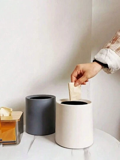 1pc Mini Trash Can,Tiny Plastic Trash Bin,Minimalist Style Garbage Can,Small Garbage Can For Countertop,Dressing Table,Kitchen, Bathroom ,Bedroom. Living Room.Dorm.Office Desk,Bedside Etc Christmas For Holiday Gift Giving