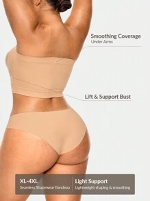 SHAPORA 加大码 2 件装 无缝塑身衣 上衣 塑身衣 胸部提升器 - 彩色 - 查看 2